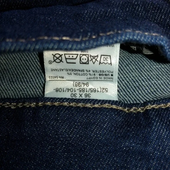 NWT Banana Republic Tapered WATERSHED Mill-valley denim stretch jeans, 36×30 - Picture 9 of 13